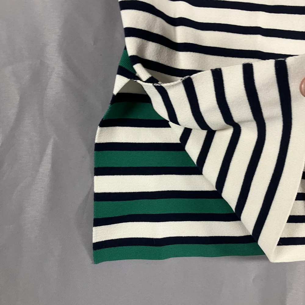 Tory‎ Sport Tory Burch Sweater Womens XS Multicolor Stripe Short Pocket Knit - Picture 9 of 12
